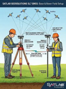 GNSS RTK SL7 โหมด Base & Rover
