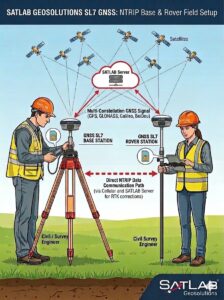 SATLAB GNSS RTK SL7 mode NTRIP
